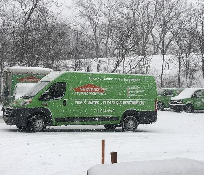 A photo showing the SERVPRO van in the snow.